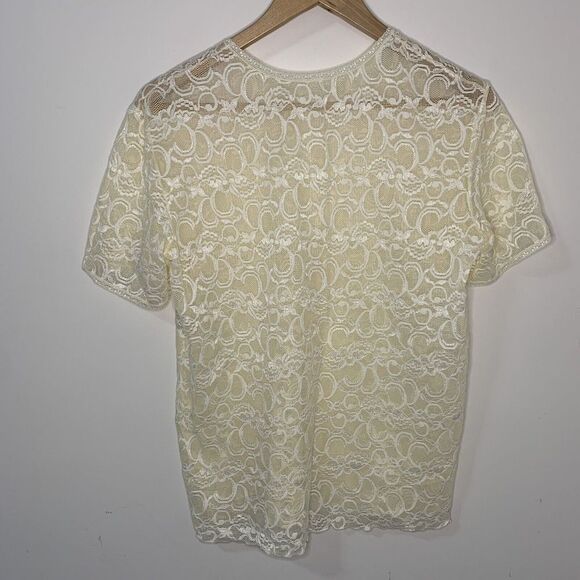 Gold Label Victoria’s Secret Medium Ivory Lace Top 425-005-001 - Picture 2 of 6